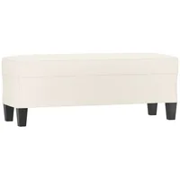 VidaXL Sitzbank Creme 100x35x41 cm Kunstleder