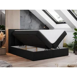 MKS Boxspringbett 120 x 200 cm H3 Schwarz