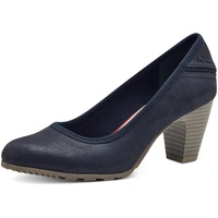 S.Oliver Damen Pumps mit Blockabsatz Bequem, Blau (Navy), 39