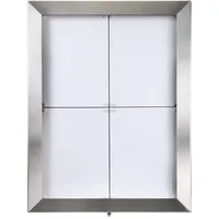 Securit MCS-4A4-LSS LED-Schaukasten Stainless Steel, 4 x DIN A4 Seiten