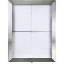 Securit MCS-4A4-LSS LED-Schaukasten Stainless Steel, 4 x DIN A4 Seiten