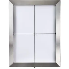 Securit MCS-4A4-LSS LED-Schaukasten Stainless Steel, 4 x DIN A4 Seiten