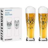 Ritzenhoff & Breker Ritzenhoff Brauchzeit Weizenbiergläser Eule und Bär 2er Set transparent