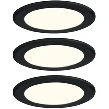 Paulmann LED Möbeleinbauleuchten 3er-Set 65mm 3x2,5W 3x180lm 230/12V 3000K Schwarz matt