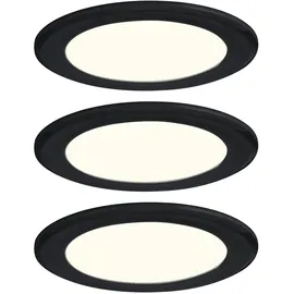 Paulmann LED Möbeleinbauleuchten 3er-Set 65mm 3x2,5W 3x180lm 230/12V 3000K Schwarz matt