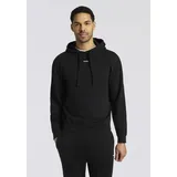 Hugo Kapuzensweatshirt "Dapo", Herren, Gr. XL, schwarz001, Sweatware, Obermaterial: 100% Baumwolle, unifarben, relaxed fit normal, Rundhals, Bündchen, Sweatshirts, Kapuze mit Kordelzug, Relaxed Fit, HUGO Logo