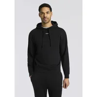 Hugo Kapuzensweatshirt "Dapo", Herren, Gr. XL, schwarz001, Sweatware, Obermaterial: 100% Baumwolle, unifarben, relaxed fit normal, Rundhals, Bündchen, Sweatshirts, Kapuze mit Kordelzug, Relaxed Fit, HUGO Logo