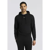 Hugo Kapuzensweatshirt "Dapo", Herren, Gr. XL, schwarz001, Sweatware, Obermaterial: 100% Baumwolle, unifarben, relaxed fit normal, Rundhals, Bündchen, Sweatshirts, Kapuze mit Kordelzug, Relaxed Fit, HUGO Logo