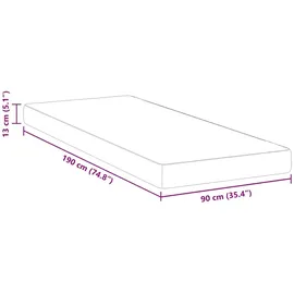 vidaXL Gelschaum 90 x 190 cm H3