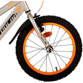 tpfsports Rocky Kinderfahrrad - Jungen - 18 Zoll - Rücktritt + Handbremse - Grau