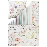 ESTELLA Mako-Satin Wendebettwäsche Floral Multicolor 1 Bettbezug 155 x 220 cm + 1 Kissenbezug 80 x 80 cm