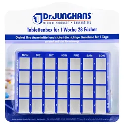 Tablettenbox 1 Woche 28 Fächer Schiebedeckel