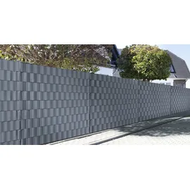 deutsche zauntechnik Sichtschutzstreifen polyline anthrazit 19 x 2600 cm