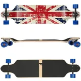 Flex1 bis 122kg - Drop Down Longboard (Flex1 bis 122kg, England - Drop Down - Ahornholz)