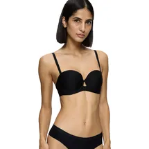 Triumph Balconette-BH "Pure Micro", Damen, Gr. 70, Cup D, schwarz, Single Jersey, Obermaterial: 47% Polyamid, 36% Polyester, 17% Elasthan, clean, unifarben, Basic, BHs Balconette-BH, nahezu unsichtbar, abnehmbare Träger
