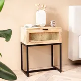 FineBuy Nachtschrank FB98156 50 x 30 x 60 cm Braun