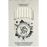 Upnjoy – 140 Stück kurze Papier-Strohhalme, weiss, biologisch abbaubar, für Restaurants, Bars, Cafés, Hotels | Alkohol + Cocktails | 145 mm x 8 mm