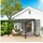 Outsunny Pergola Pavillon 3 x 3 m Dunkelgrau