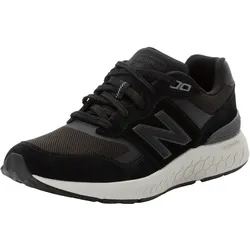 Walkingschuh NEW BALANCE "MW880", Gr. 45,5, schwarz, Leder, Textil, sportlich, Schuhe