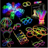 LuxusKollektion Hängedekoration 246PCS Leuchtstäbe Knicklichter Party Set mit Fingerlicht Neon Glow