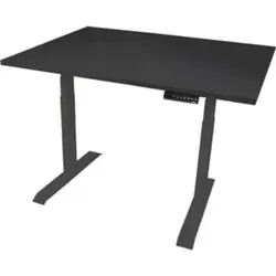 STIER Elektrisch höhenverstellbarer Schreibtisch TSR 120x80cm schwarz/schwarz