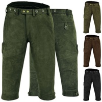 German Wear Lederhose GW600 Jagd lederhose Kniebundhose Jagdhose Trachtenlederhose wanderlederhose grün 48/S