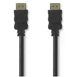 Nedis High-Speed 2m HDMI-Kabel mit Ethernet, vergoldet Schwarz