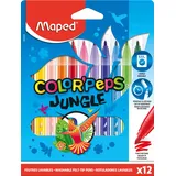 Maped Filzstifte COLOR'PEPS JUNGLE 12 St. sortiert
