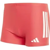 adidas Badehose 3-Streifen 2-Inch, Größe 7 in Rot SELURE/WHITE
