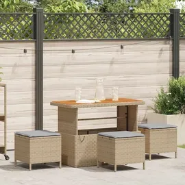 vidaXL Garten Essgruppe 4-tlg. Beige
