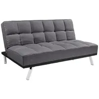 Mid.you Schlafsofa, Anthrazit, Edelstahl, Metall, Textil, 3-Sitzer, 179x84x96 cm, Reach, Liegefunktion, Schlafen auf Sitzhöhe, Kinder- & Jugendzimmer, Jugendmöbel, Jugendsofas