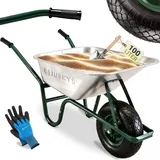Juskys Schubkarre Garden 100 L Silber