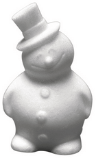 Styropor-Schneemann, 17 cm