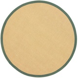 carpetfine Sisalteppich »Sisal«, rund, mit farbiger Bordüre, Anti-Rutsch Rückseite, grün
