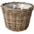 Van der Leeden Rattan Übertopf Ø 18 x 14 cm Grau