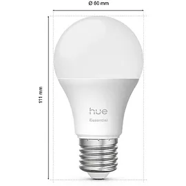 Philips Hue Essential Starter Kit Hue Bridge + 3 x Essential E27 smarte Lampe + Dimmer Switch