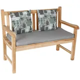 Buri Bankauflage 111 x 51 cm grau 3 St.