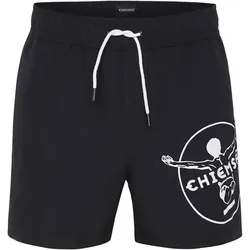 CHIEMSEE Badehose mit CHIEMSEE Print am linken, Black Beauty, 3XL