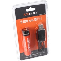 ACEBEAM 18650 Li-Ion Akku mit USB-C Ladeanschluss, ARC18650H-310A, 3,7V, 3100mAh