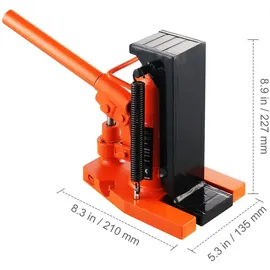 Vevor Hydraulischer Wagenheber, 2,5 t Auf-Zehen-Zehenheber, 5 t Auf-Zehen-Hubkapazität, Maschinenwagenheber, 20-135 mm Zehenhöhe, 227-340 mm Oberhöhe, Lufthydraulischer Klauenwagenheber