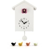 WALPLUS White Cuckoo Pink Window Wanduhr Kuckucksuhr Modern Pendeluhr Kinderwecker Dekoration Jahrgang DIY Kinderzimmer Wohnzimmer Heim