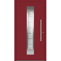 SCHÜCO ADS 75.SI Haustür Aluminium "FIONA" Purpurrot RAL 3004 innen öffnend DIN rechts