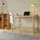 Relaxdays Computertisch mit Tastaturauszug beige