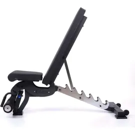 Atletica B6-Decline Hantelbank | Studio Qualität | 43 kg schwer | Negativ verstellbar | Beinablage | Material Mesh