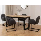 s-style möbel Vela Mikrofaser Anthrazit 2er Set