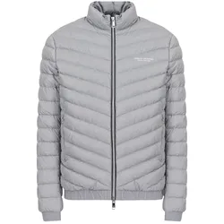 AX ARMANI EXCHANGE Herren Daunenjacke - Mikrofaser, Logo Aufdruck Grau 2XL
