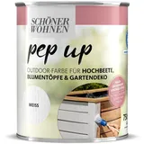 Schöner Wohnen pep up Outdoorfarbe Holzfarbe Wetterschutz shabby Weiss