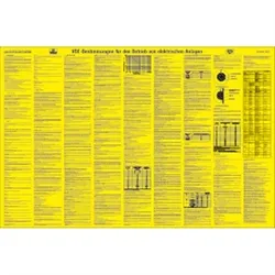 Schild VDE-Bestimmungen für den Betrieb von elektr. Anlagen, Kunststoff, 1000x660 mm