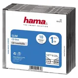 Hama 51275 CD-Leerhülle SlimLine 10er-Pack transperant / schwarz