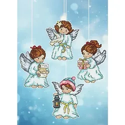 buttinette Stramin-Aufhänger "Engelchen", 4er-Set